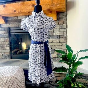 Brand New Navy Floral Midi Dress